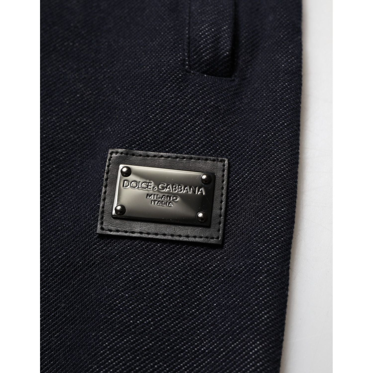 Dolce & Gabbana Black Cotton Blend Drawstring Jogger Jogger Pants