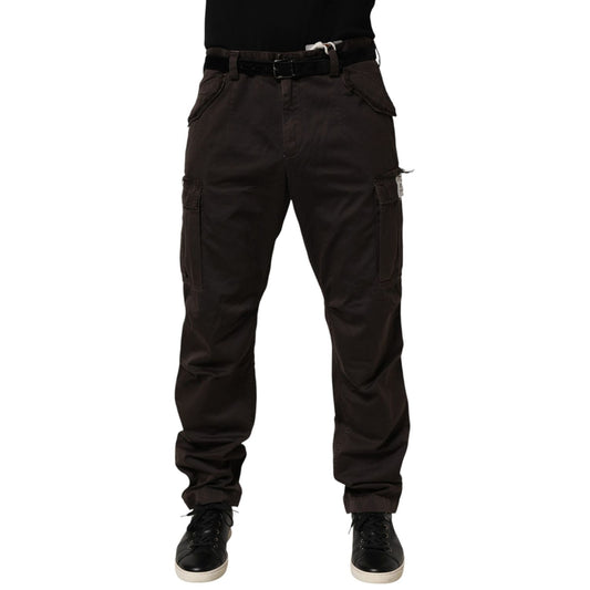 Dolce & Gabbana Brown Re- Edition Cotton Men Cargo Pants