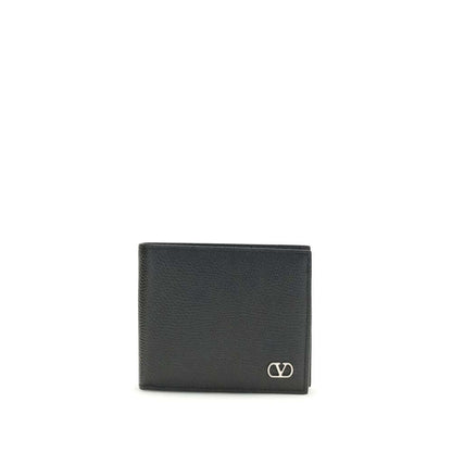 Valentino Garavani Black Calf Leather Bos Taurus Wallet