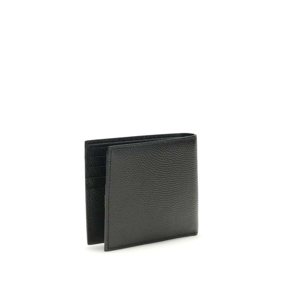 Valentino Garavani Black Calf Leather Bos Taurus Wallet