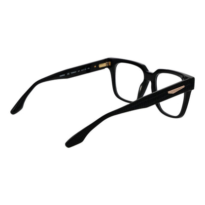 Trussardi Black Acetate Glasses (Frames) featuring full-rim square style with black acetate frame, demo lenses, and branded case included.
