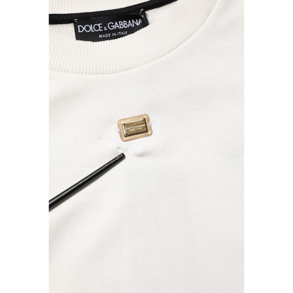 Dolce & Gabbana White DG Logo Crew Neck Sweatshirt Sweater