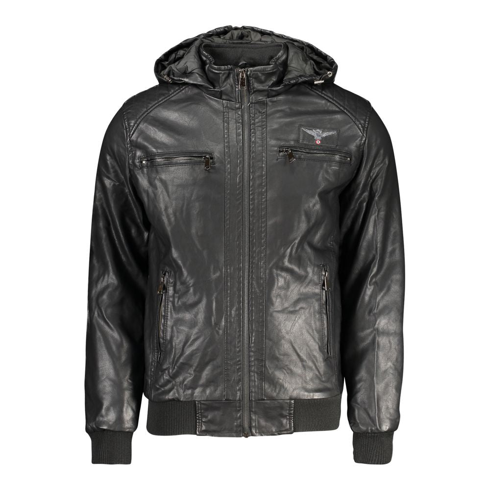 Accademia Militare Black Polyester Men's Jacket