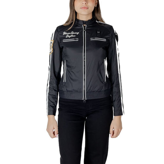 Blauer Black Polyamide Biker Jacket 1728,71956299936,Biker Jackets - Jackets & Coats - Clothing,Black,Blauer,Clothing,IT40|S,Jackets & Coats - Clothing,New with tags,Women