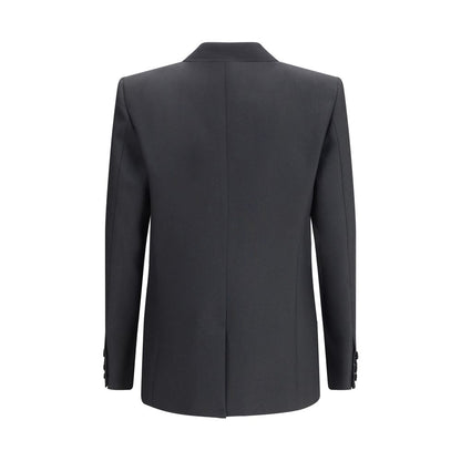Valentino Black Polyester Coat