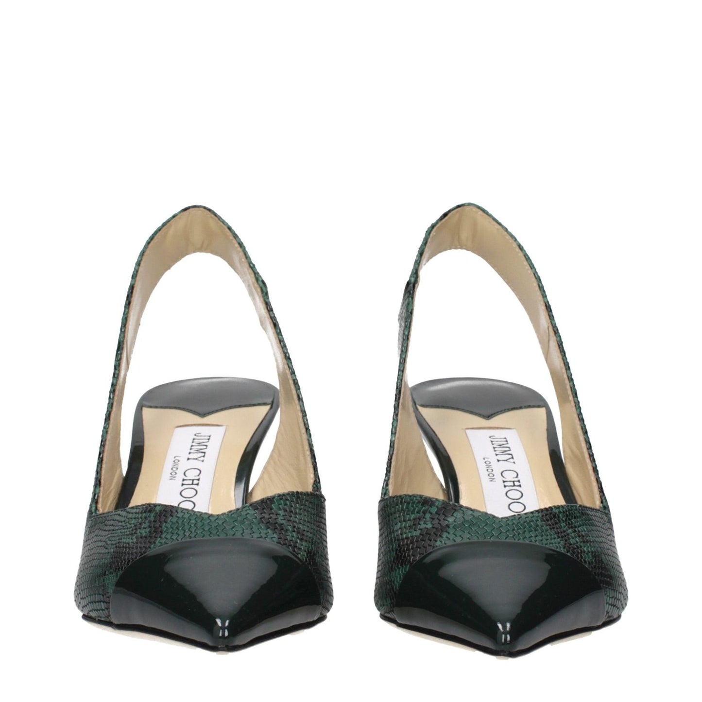 Jimmy Choo Green Leather High Heel Pumps
