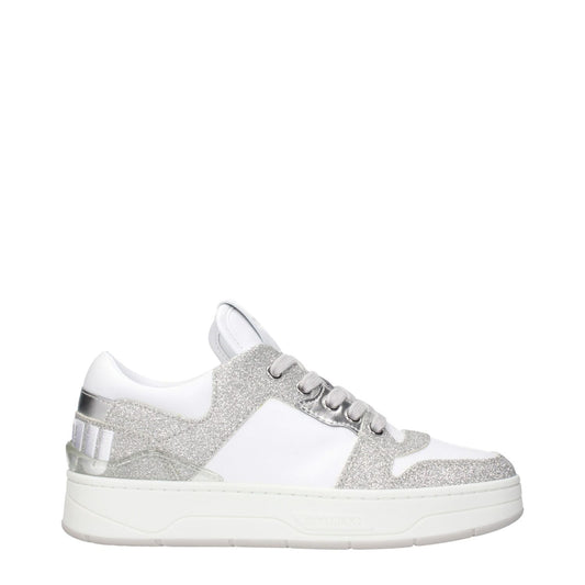 Jimmy Choo White Leather Low Top Sneakers
