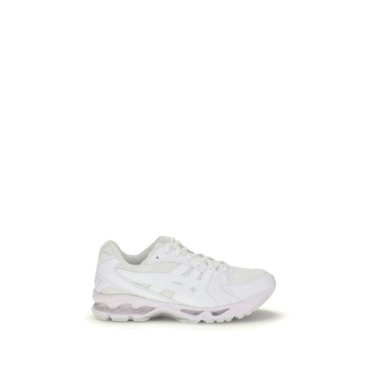 Comme Des Garçons White Polyamide Athletic Sneakers, contemporary lace-up design, minimal elegance, rubber sole, AW25 collection