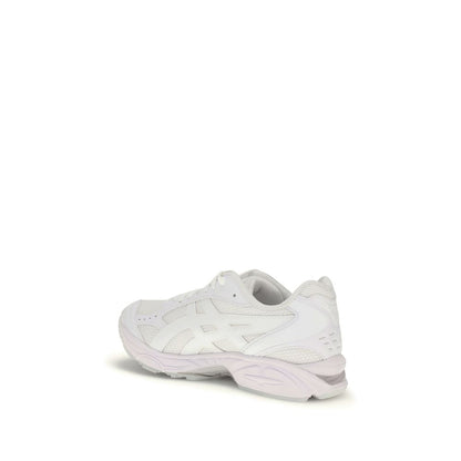 Comme Des Garçons White Polyamide Athletic Sneakers - Asics collab, minimalist design, lace-up, polyamide upper, rubber sole