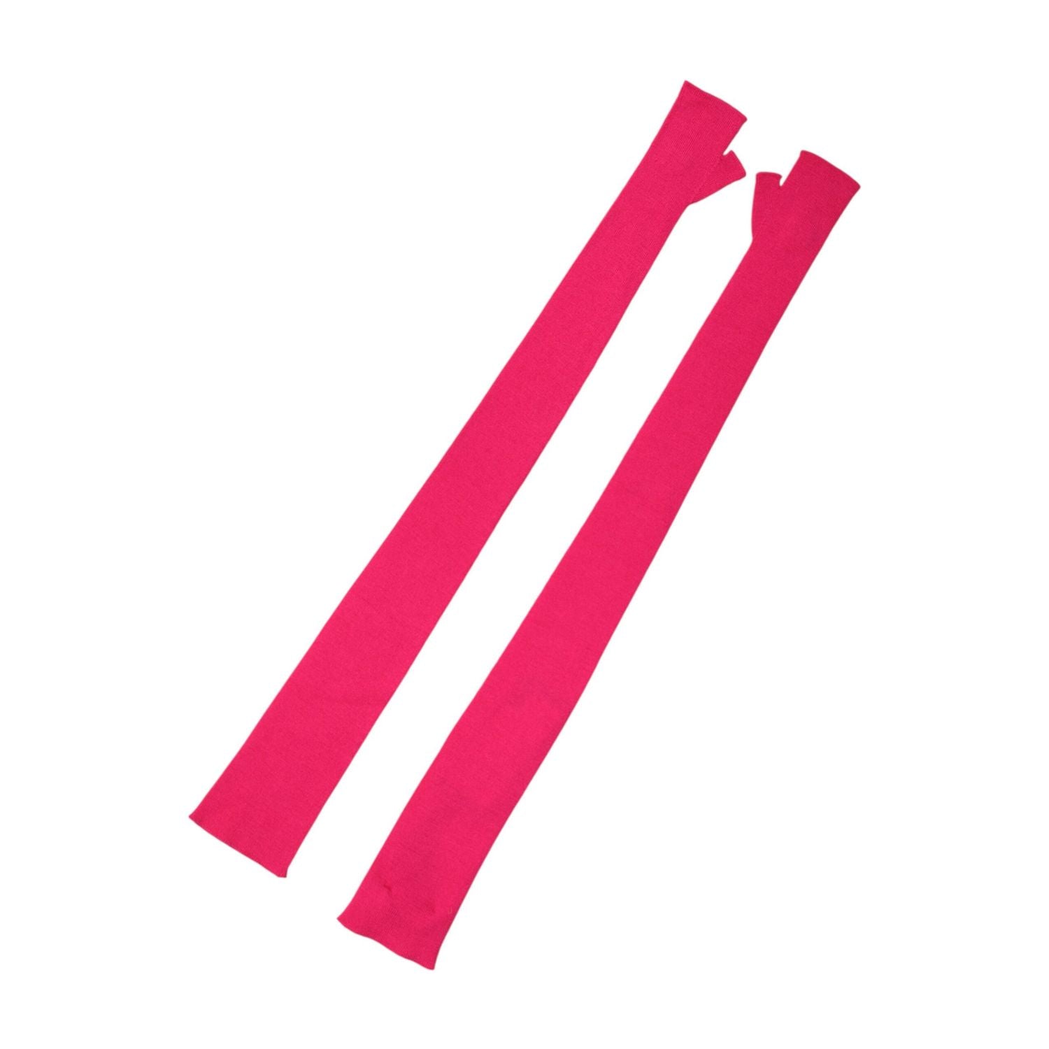 Dolce & Gabbana Pink Wool Fingerless Elbow Length Mitten Gloves