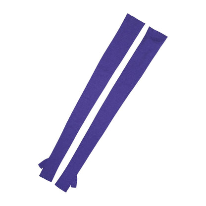 Dolce & Gabbana Violet Wool Fingerless Elbow Length Mitten Gloves