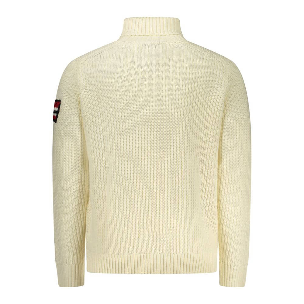 Norway 1963 White Wool Men Sweater