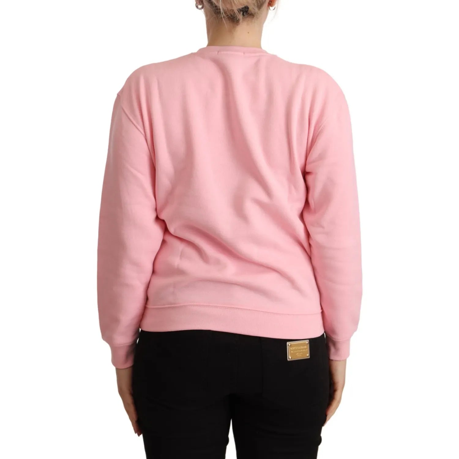 Philippe Model Pink Printed Long Sleeves Pullover Sweater