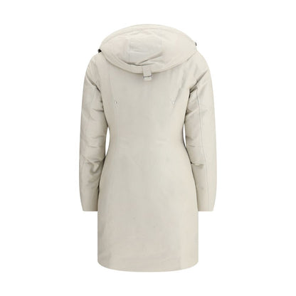 Moose Knuckles White Cotton Parka