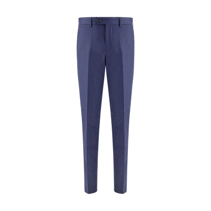 Brunello Cucinelli Blue Fleece Wool Pants