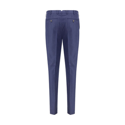 Brunello Cucinelli Blue Fleece Wool Pants