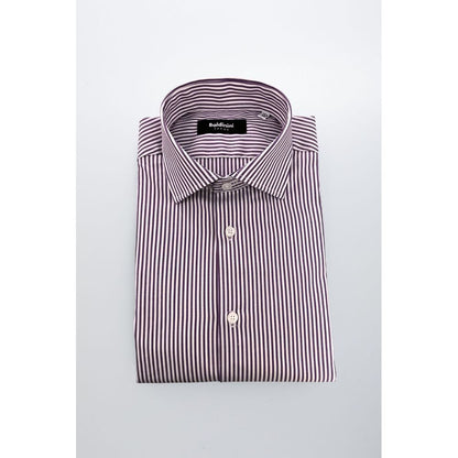 Baldinini Trend Purple Cotton Men Shirt