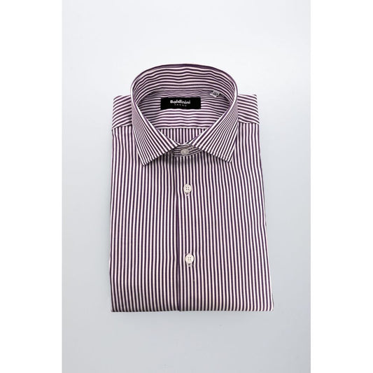 Baldinini Trend Purple Cotton Men Shirt Baldinini Trend