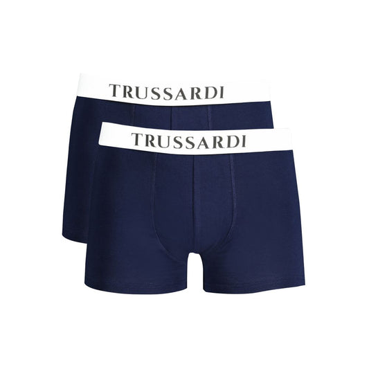 Trussardi Blue Cotton Underwear