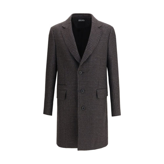 ZEGNA Brown Wool Coat