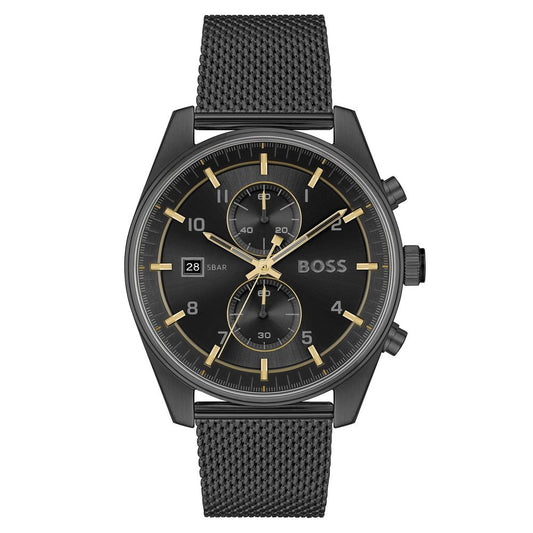Hugo Boss Black Stainless Steel Dress Watch 1728,67434610848,Accessories,Black,Dress Watches - Watches - Accessories,Hugo Boss,Men,New with tags,Watches - Accessories