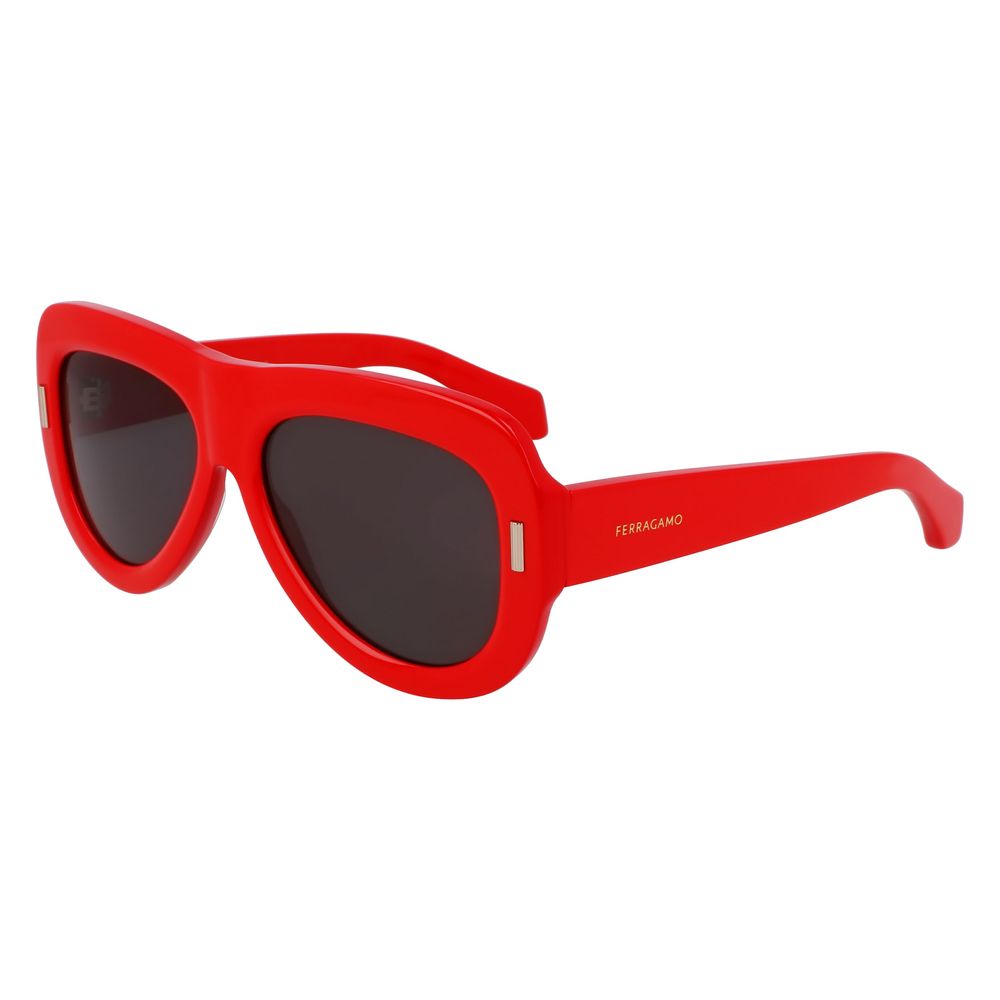 Ferragamo Red Acetate Sunglasses