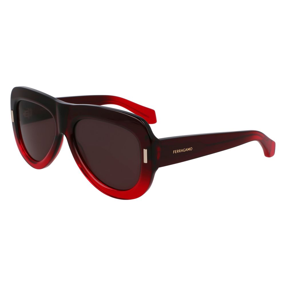 Ferragamo Red Acetate Sunglasses
