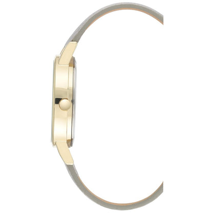 Nine West Gray Leather Dress Watch