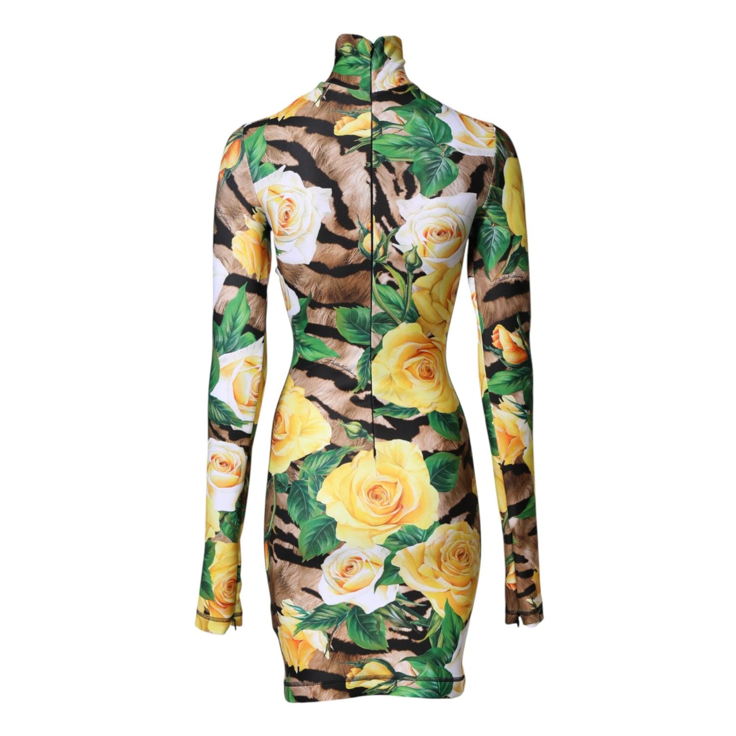 Dolce & Gabbana Multicolor Floral Print Sheath Mini Dress