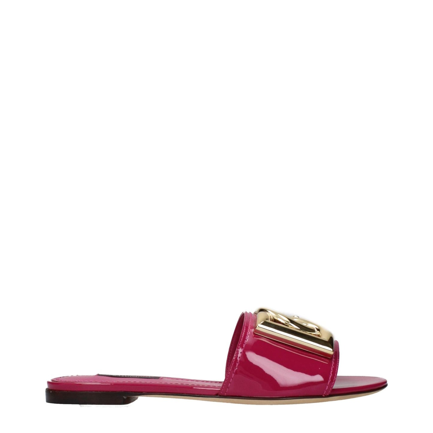 Dolce & Gabbana Pink Leather Slippers