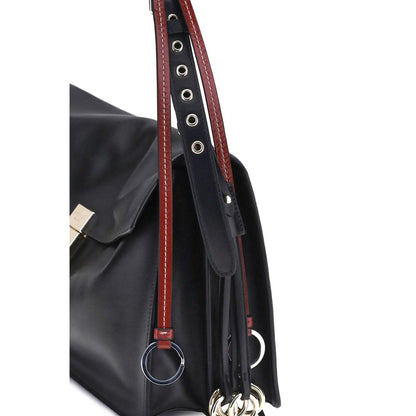 Prada Black Calf Leather Bos Taurus Shoulder Bag