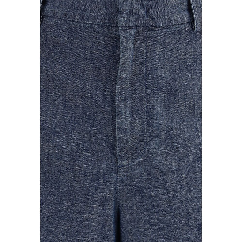 Jil Sander Blue Cotton Bermuda Shorts