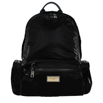 Dolce & Gabbana Black Nylon Backpack