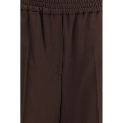 Max Mara Gray Polyester Casual Pants