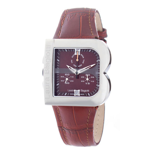 Laura Biagiotti Brown Leather Dress Watch