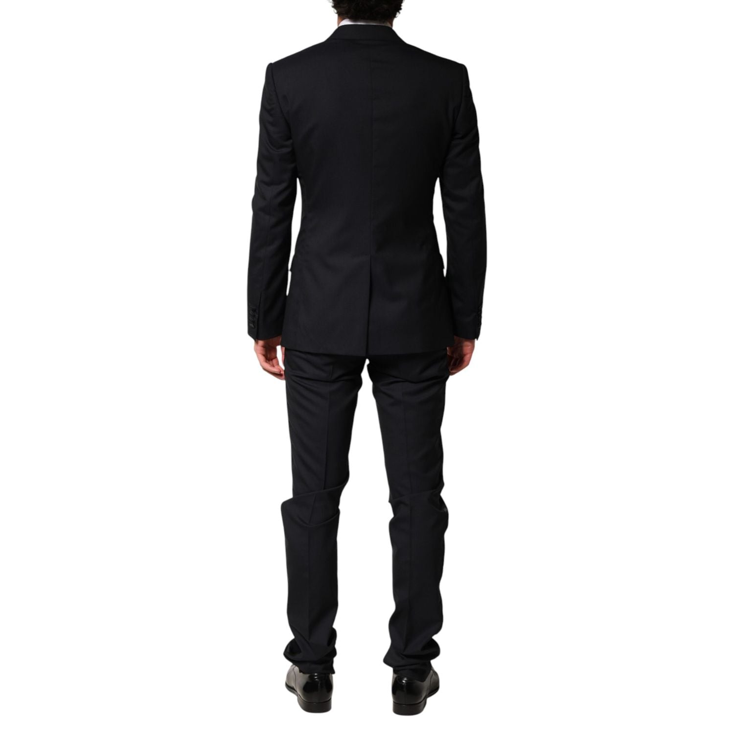 Dolce & Gabbana Black Wool Single Breasted 3 Piece Men Suit
