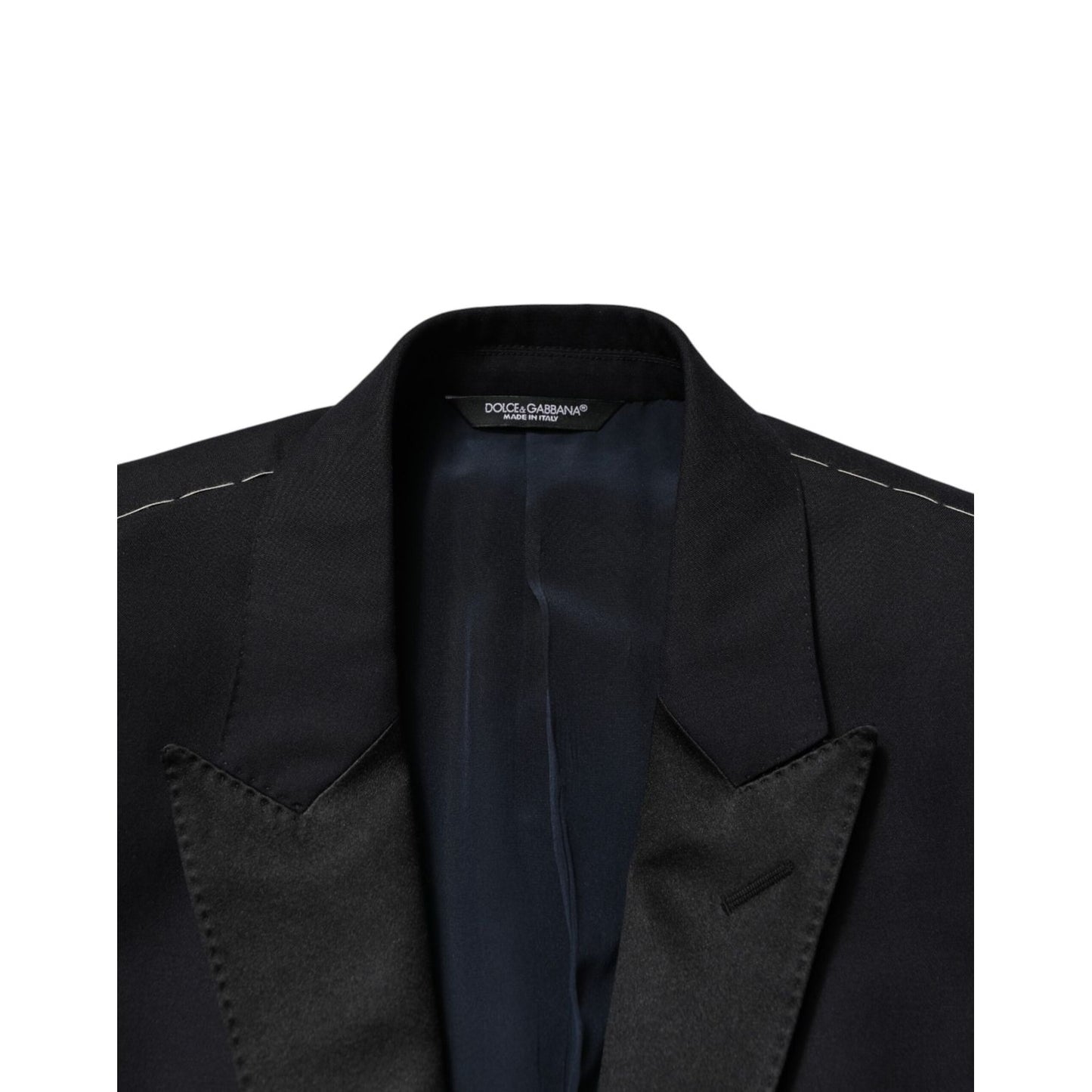 Dolce & Gabbana Black Wool Single Breasted 3 Piece Men Suit