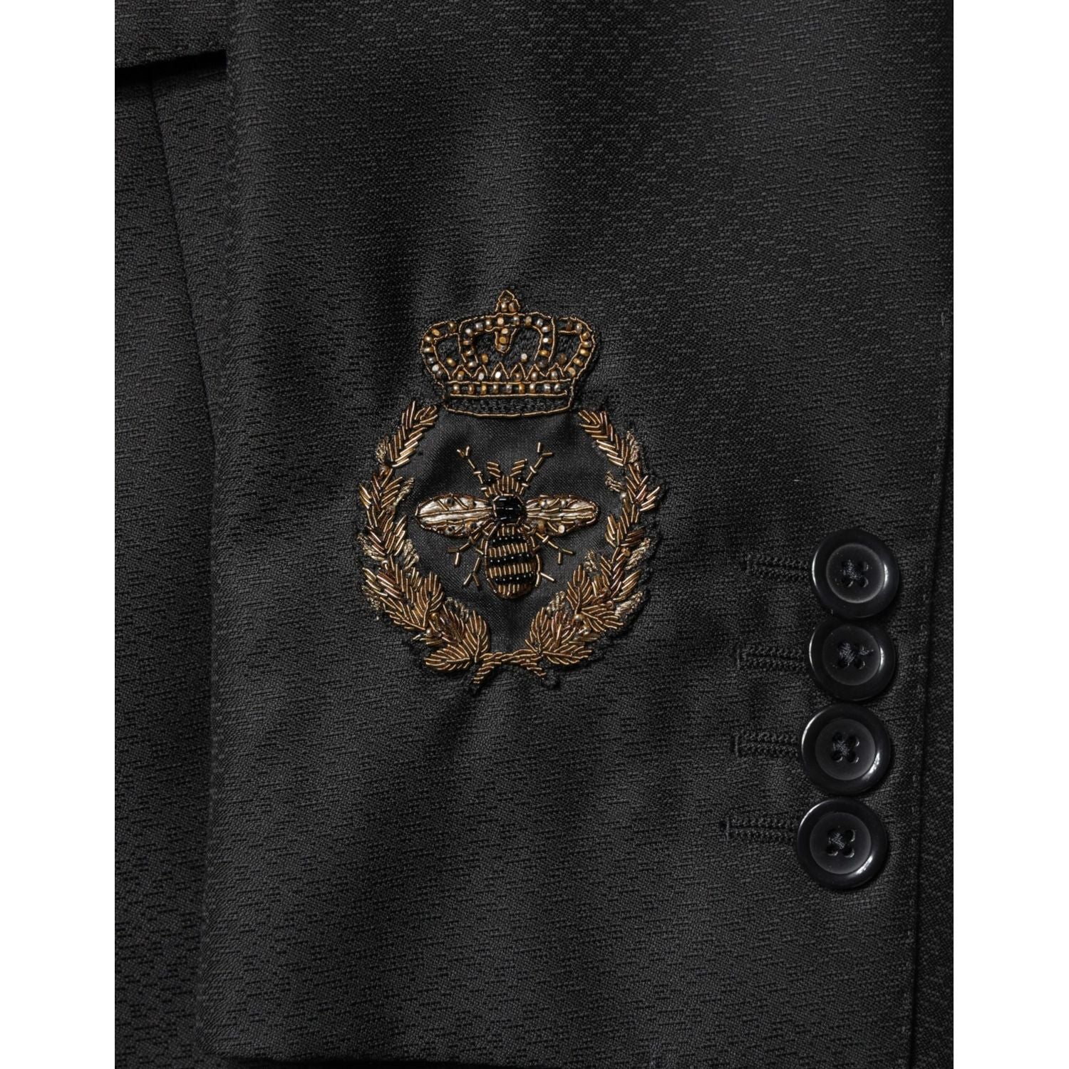 Dolce & Gabbana Black Embellished Single Breasted 2 Pc Suit