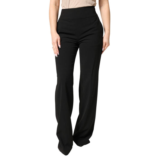 Just Cavalli Black High Waist Straight Trouser Formal Pants