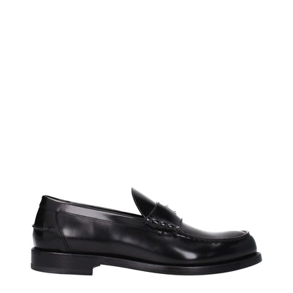 Givenchy Black Leather Slip-On Loafers