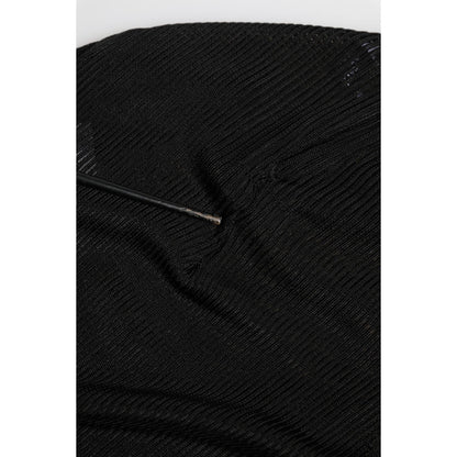 Dolce & Gabbana Black Viscose Turtle Neck Pullover Top