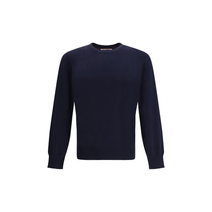 Brunello Cucinelli Blue Cotton Sweatshirt 1728,72470364320,Blue,Brunello Cucinelli,Clothing,IT56 | 3XL,Men,New with tags,Sweaters - Clothing,Sweatshirts - Sweaters - Clothing