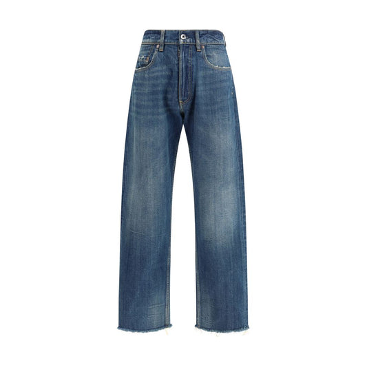 Margiela Blue Cotton Straight-Leg Jeans