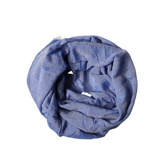 Dolce & Gabbana Blue Lace Stole Cotton Neck Wrap Shawl Scarf