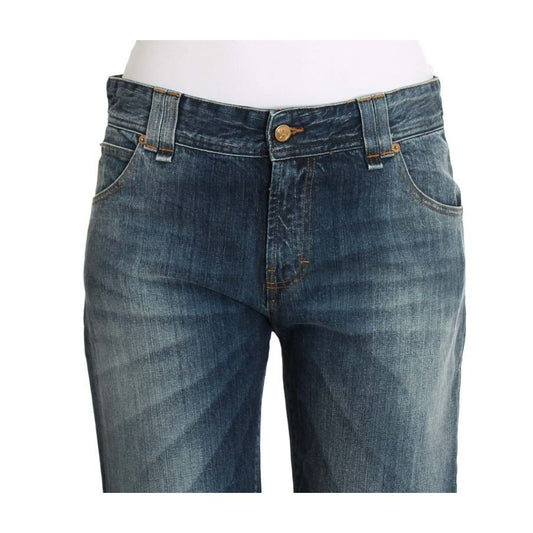 John Galliano Blue Wash Relaxed Fit Cotton Stretch Denim Jeans