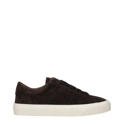 Moncler Brown Leather Low Top Sneakers