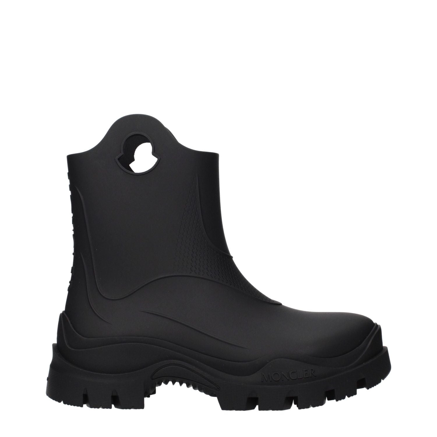 Moncler Black Cotton Ankle Boots
