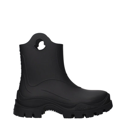 Moncler Black Cotton Ankle Boots