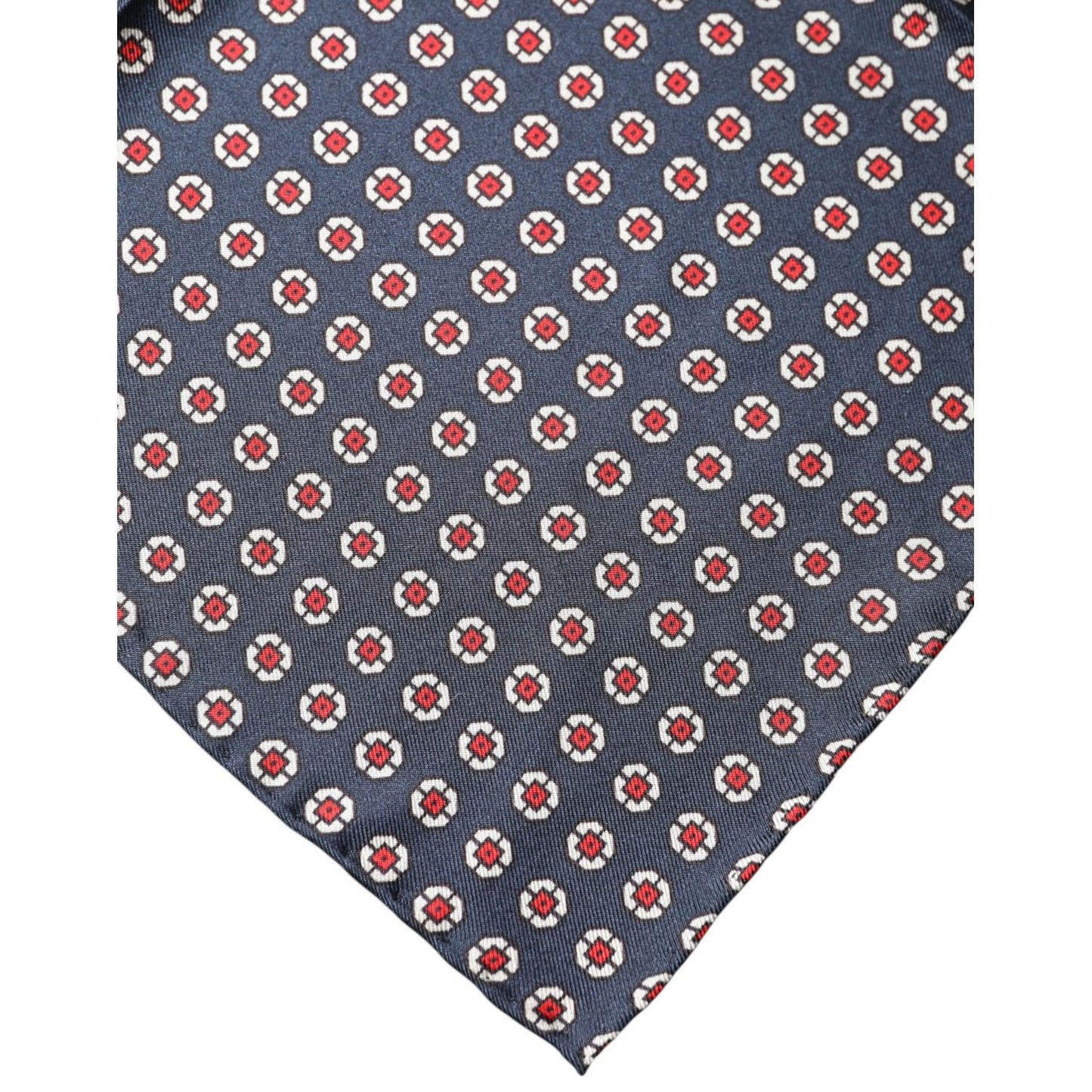 Dolce & Gabbana Blue Patterned Silk Square Handkerchief Scarf