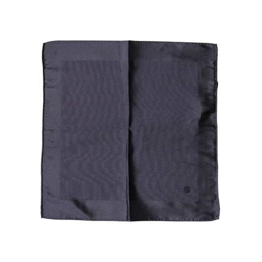 Dolce & Gabbana Blue Logo Silk Men Square Handkerchief Scarf